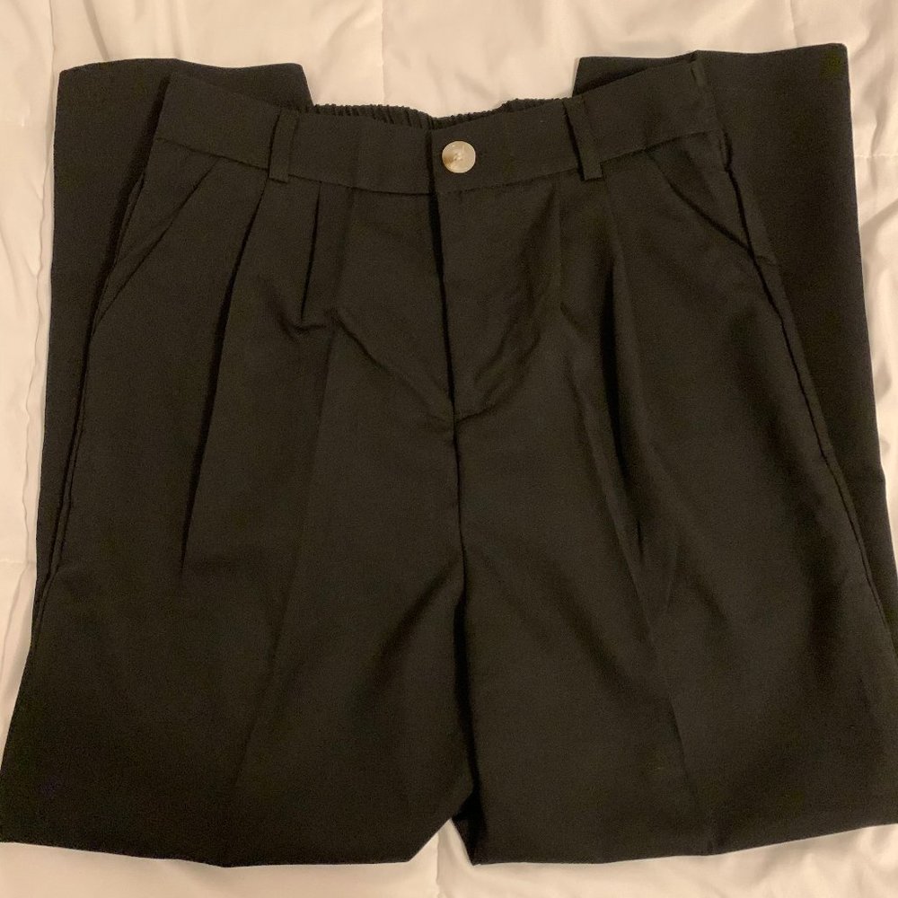 YesStyle Straight-Fit Black Pants